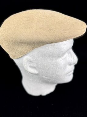NWOT Bailey Premier Collection 100% Linen Flat Cap L Beige Excellent Condition